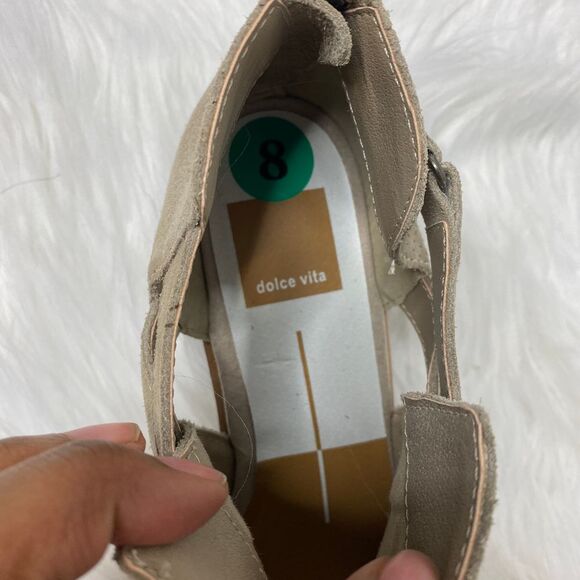 Dolce Vita Cream Tan Strappy Ankle Boots Size 8‎ - Picture 7 of 7